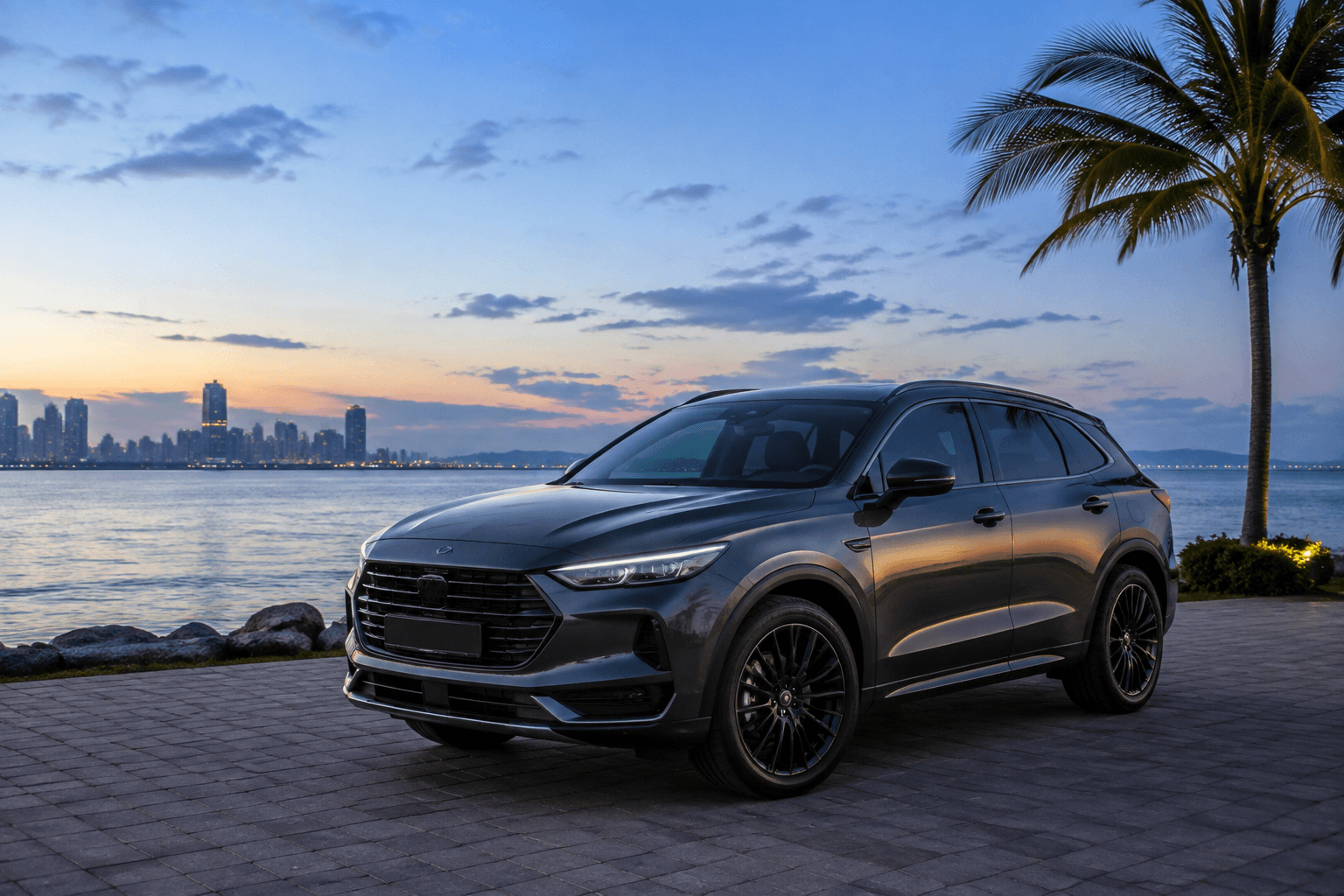 Imagen ilustrativa de un SUV en la costa de Panamá